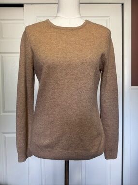 Charter Club 100% Cashmere Tan Crewneck Sweater